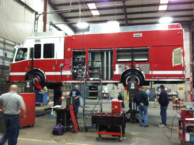 Squad 400 during final inspection trip - Ferrara Fire Apparatus - 3/12/13